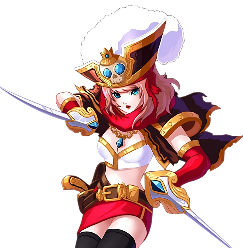 Pirate adventurer with dual swords